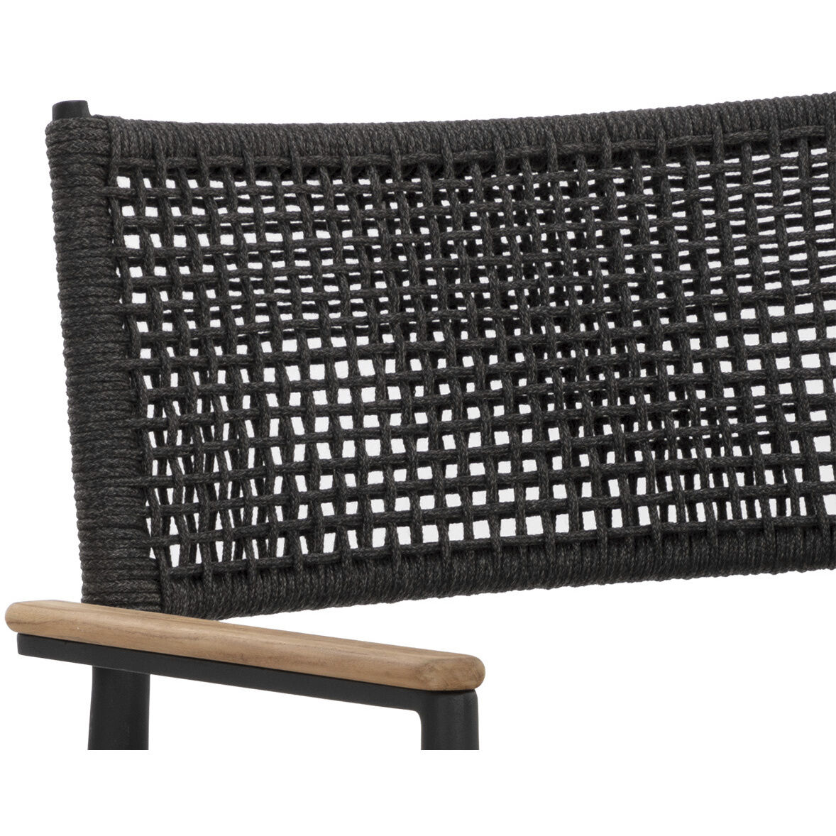 Nava Black Outdoor Stackable Dining Armchair, Set Of 2